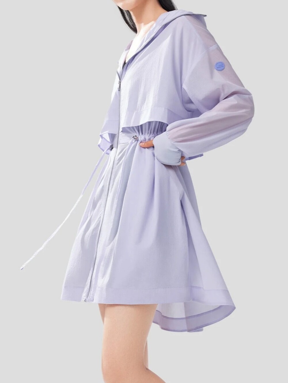 AiryArtsy - Women's Long Sun Protection Windbreaker Style UPF50+